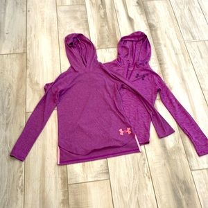 2 for 10; medium under armour hooded long sleeve heat gear